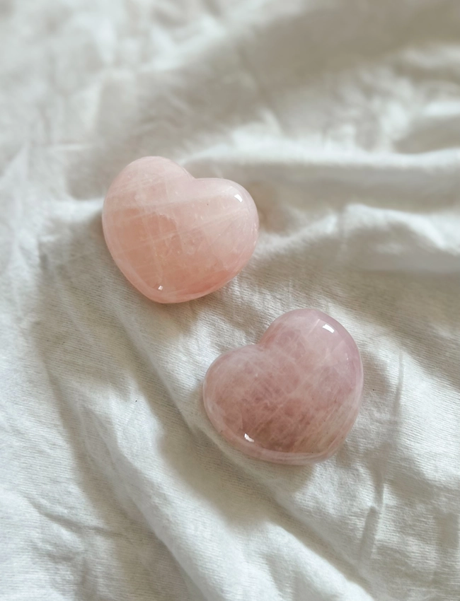 cuore in Quarzo Rosa